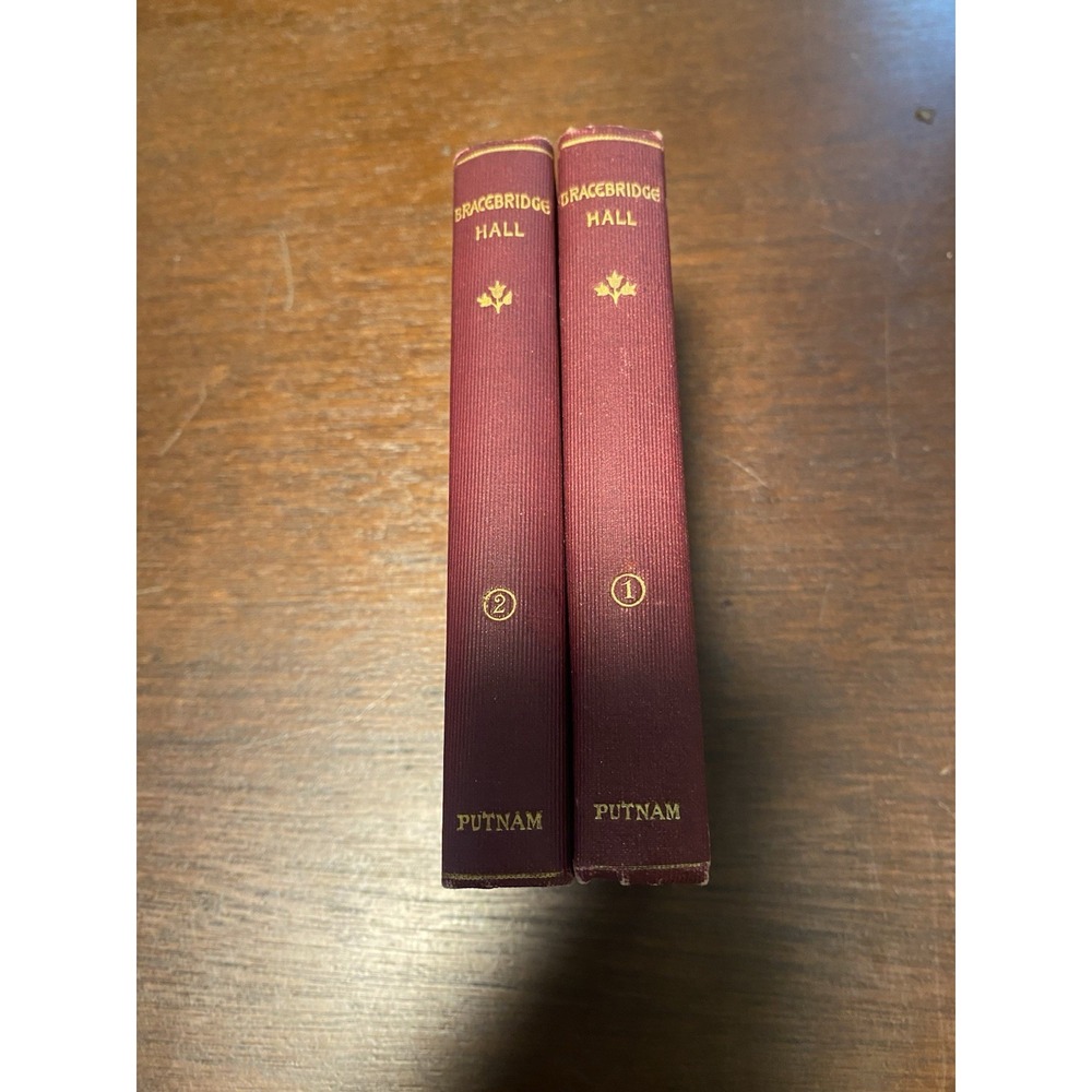 Bracebridge Hall By Washington Irving, 1865, Putnam Pocket edition Vol 1 & 2